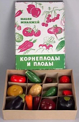 Набор муляжей Корнеплоды и плоды 2 части